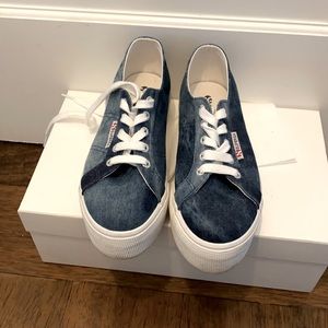 Superfamily wedge sneaker denim size 38